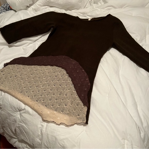 Loose-Knit Brown Sweater EUC - Picture 3 of 12